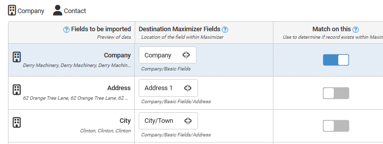 company mapping