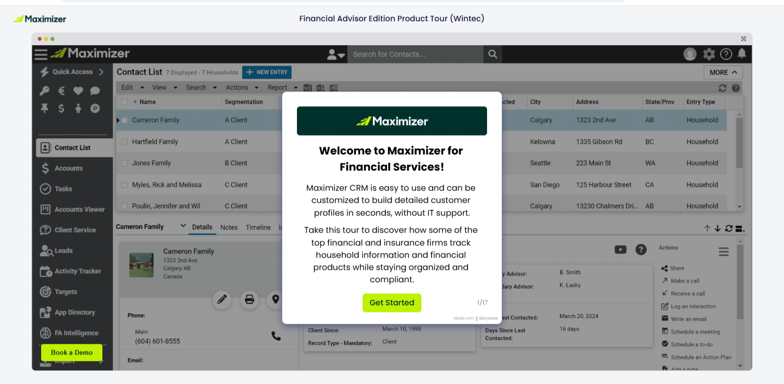 Financial Advisor Landing Story landing